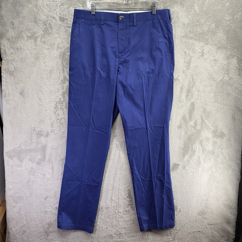 Taylorbyrd Golf Pants Men 36/34 Coast Blue Chino Straight 100 Cotton Casual NWOT